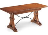 Milanihome.It - Tavolo Da Pranzo Allungabile In Legno Massello 85X180/225/270/315/360 Con Decoro In Ferrodi Coloretinta Noce