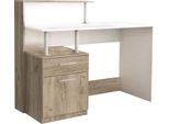 Milanihome.It - Scrivania Di Design Per Studio Moderna Con Cassetto 120X75/91X55 Hdi Colorerovere Grigio
