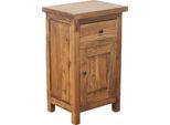 Milani Home - Mobiletto In Legno Riciclato Cm 43 L X 33 P X 70 Hdi Coloremarrone