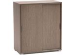 Milanihome.It - Armadietto Con 2 Ante Per Soggiorno Cucina Bagno Fatto In Italia Cm 75X38X85 Hdi Colorerovere Grigio