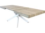 Milanihome.It - Tavolo Da Pranzo Allungabile Di Design Cm 90 L X 160 P X 75 Hdi Coloremarrone Chiaro