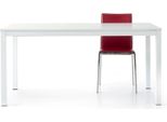Milanihome.It - Tavolo Da Pranzo Moderno Di Design Allungabile Frassinato Con Struttura In Metallo 80X120/170Di Colorebianco
