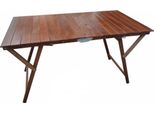 Milanihome.It - Tavolo Da Giardino Pieghevole Salvaspazio In Legno 70X140Di Coloretinta Noce