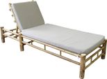 Milanihome.It - Lettino Da Giardino In Bamboo Di Design Per Esterno Giardino Cm 80 L X 210 P X 36 Hdi Coloregrigio