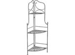 Milanihome.It - Scaffale 3 Piani Ad Angolo In Ferro Per Interno Esterno Ingresso Portico Giardino Ristorante Bar Albergo Colore Bianco Ossidatodi Colorebianco Ossidato