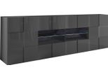 Milanihome.It - Madia Di Design Moderno Di Design Moderno Industrial Cm 241 X 84 X 43 Hdi Coloreantracite