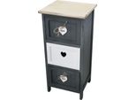Milani Home - Mobiletto In Legno Con 3 Cassetti Cm 30 L X 27,5 P X 63 Hdi Coloregrigio