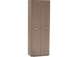 Milanihome.It - Armadio 4 Ante Per Soggiorno Cucina Bagno Fatto In Italia Cm 60X38X174 Hdi Colorerovere Grigio