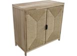 Milani Home - Mobiletto In Legno Con 2 Ante Cm 74 L X 35 P X 70,5 Hdi Coloremarrone Chiaro
