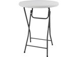 Milanihome.It - Tavolo Catering Alto Rotondo In Metallo E Abs Bianco Diametro 60 Pieghevole Per Ristorante Matrimoniodi Coloregrigio