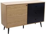 Milanihome.It - Madia Moderna Un Anta E Tre Cassetti Di Design Per Salotto, Soggiorno 118X39,5X76 Hdi Coloremarrone