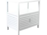 Milanihome.It - Mobiletto Da Giardino In Alluminio Di Design Per Esterno Giardino Cm 90 L X 55 P X 90 Hdi Colorebianco
