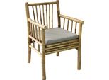 Milanihome.It - Poltrona Da Giardino In Bamboo Di Design Per Esterno Giardino Cm 57 L X 57 P X 82 Hdi Coloremarrone Chiaro