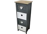 Milani Home - Mobiletto In Legno Con 4 Cassetti Cm 30 L X 27,5 P X 81 Hdi Coloregrigio