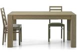 Milanihome.It - Tavolo Da Pranzo Moderno Di Design Allungabile In Rovere Seppia Spazzolato Cm 90X160/210/260 Per Interno Sala Da Pranzodi Colorerovere Grigio