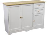 Milani Home - Mobile Tre Ante E Due Cassetti Cm 110 L X 39,5 P X 78,5 Hdi Colorebianco