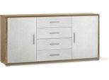 Milanihome.It - Madia Moderna Per Soggiorno Di Design Moderno Cm 174 L X 41 P X 84 Hdi Colorebianco
