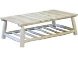 Milanihome.It - Tavolino In Teak Per Salotto Da Esterno Di Design Per Esterno Giardino Cm 120 L X 70 P X 38 Hdi Colorebeige