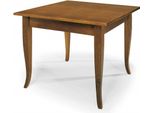 Milanihome.It - Tavolo Da Pranzo Quadrato Fisso Noce Cm 90X90 Per Interno Sala Da Pranzo Cucina Arte Poveradi Coloretinta Noce