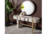 Tavolino Da Toilette Moderno Di Design Beige Con Specchio Mobili Da Camera Da Letto