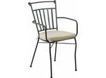 Milani Home - Poltrona In Metallo Verniciato A Polvere Antracite Cm 53 L X 51 P X 90 Hdi Coloreantracite