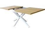 Milanihome.It - Tavolo Da Pranzo Allungabile Di Design Cm 90 L X 160 P X 75 Hdi Coloremarrone Chiaro