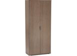 Milanihome.It - Armadio Due Ante 180 Per Soggiorno Cucina Bagno Fatto In Italia Cm 75X38X174 Hdi Colorerovere Grigio