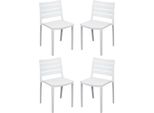 Milani Home - Sedia In Polipropilene Impilabile Cm 42 L X 51 P X 78 Hdi Colorebianco