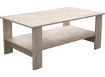 Milanihome.It - Tavolino Da Salotto Moderno Cm 100X55X41 Hdi Coloremarrone Chiaro