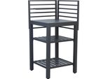 Milanihome.It - Modulo Angolare Per Cucina In Alluminio Di Design Per Esterno Giardino Cm 62 L X 62 P X 125 Hdi Coloreantracite