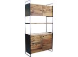 Milanihome.It - Credenza Di Design Moderno In Legno Di Pino Riciclato Massiccio Stile Moderno Vintagedi Coloremarrone