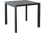 Milani Home - Tavolo Con Struttura In Alluminio 80 X 80 Cm 38 L X 28 P X 89,5 Hdi Coloreantracite