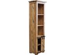 Milanihome.It - Libreria Legno Di Mango Di Design Moderno Industrial Cm 50X40X180 Hdi Coloremarrone