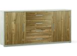Milanihome.It - Madia Moderna Per Soggiorno Di Design Moderno Cm 174 L X 41 P X 84 Hdi Coloremarrone