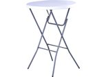 Milanihome.It - Tavolo Catering Rotondo In Metallo E Abs Bianco Diametro 80 Pieghevole Per Ristorante Matrimoniodi Colorebianco