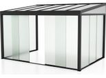 Milani Home - Laterale In Vetro Per Veranda Addossata Cm 270 L X 3 P X 218 Hdi Coloregrigio Scuro