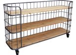 Milanihome.It - Scaffale Con 3 Ripiani Di Design Moderno Industrial Cm 170 X 43,5 X 85 Hdi Coloreantracite