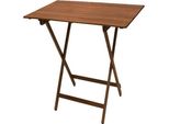 Milanihome.It - Tavolo Da Giardino Pieghevole Salvaspazio In Legno 60X80Di Coloretinta Noce