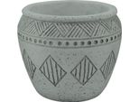 Milanihome.It - Vaso In Fibra Sintetica Di Design Moderno Industrial Cm 20,7 X 20,7 X 17 Hdi Coloregrigio