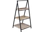 Milanihome.It - Libreria Industrial In Legno E Metallo Di Design Moderno Industrial Cm 52 X 41 X 99,5 Hdi Colorenero