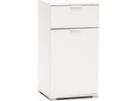 Milanihome.It - Armadietto Un Anta E Un Cassetto Per Soggiorno Cucina Bagno Fatto In Italia Cm 45X38X85 Hdi Colorebianco