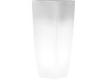 Milanihome.It - Vaso Luminoso Per Esterno Giardino Cm 39 X 39 X 90 Hdi Colorebianco