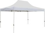 Milanihome.It - Gazebo Pieghevole Professionale 3X4,5 In Metallo Telo Bianco Chiudibile Per Mercati Mercatini Feste Da Esterno E Giardinodi Colorebianco