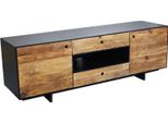 Milanihome.It - Porta Tv Di Design Moderno In Legno Di Pino Riciclato Massiccio Stile Moderno Vintagedi Coloremarrone