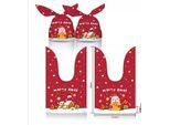 Inf Sacchetti Di Natale Per Dolci Regalo 14X23 Cm (50 Pezzi) Con Coulisse
