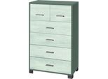 Milanihome.It - Cassettiera Con 6 Cassetti Di Design Moderno Cm 70 L X 41 P X 112 Hdi Colorebianco
