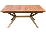 Milanihome.It - Tavolo Rettangolare Allungabile In Legno Di Acacia 150/200X90 Per Esterno Giardino Portico Ristorante Bar Hotel Albergodi Coloremarrone
