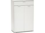 Milanihome.It - Armadietto Con 2 Ante E Un Cassetto Per Soggiorno Cucina Bagno Fatto In Italia Cm 75X38X112 Hdi Colorebianco