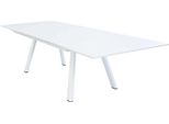 Milanihome.It - Tavolo Rettangolare Allungabile In Alluminio Bianco 200/300X110 Da Esterno Giardino, Per Ristorante Agriturismo Albergo Hoteldi Colorebianco