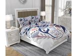 Biancheria Da Letto 160X200 Cm + 2X70X80 Cm, Set 3 Pezzi, 100% Cotone, Cerniera, Natura, Bianco - Sovio | So.9055